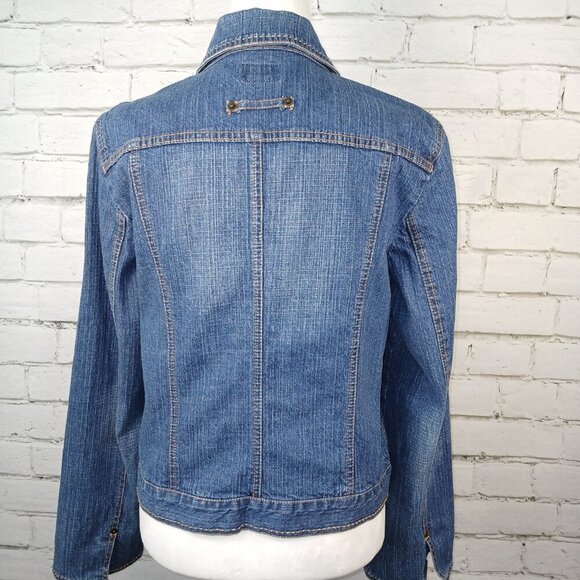 WOMENS DENIUM JACKET BY NANCY BOLEN VINTAGE GREAT CONDITION SIZE MEDIUM - Picture 9 of 11